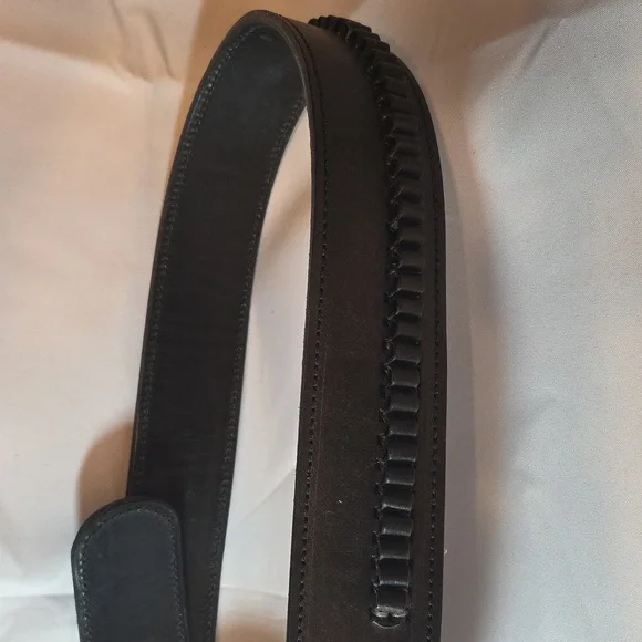 Gun Belt and Black Leather Holster - Picture 4 of 6